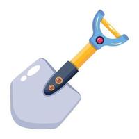 Digging tool, trendy isometric icon of shovel vector