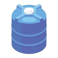 icono de tanque de agua diseñado en estilo isométrico vector