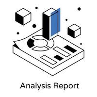 informe de análisis descarga vectorial isométrica vector