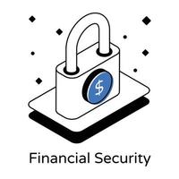 An icon of financial security editable design vector