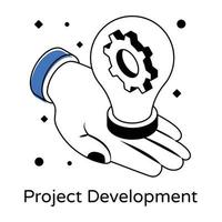 Modern project development isometric icon design vector