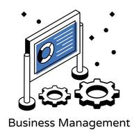 Modern isometric icon of business management vector