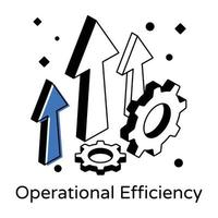 Trendy isometric icon of operational efficiency vector