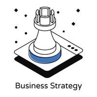Isometric icon of business strategy vector