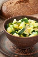 steamed zucchini with spices photo