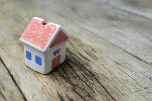 House Icon on wooden photo