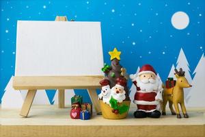 marco de fotos y juguetes para niños para la decoración navideña.