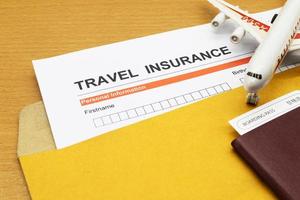 Travel insurance application form photo