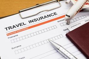 Travel insurance application form photo