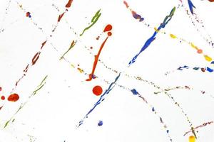 Colored paint splash, isolated on white background photo