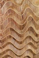 nature background of brown handicraft weave texture bamboo surface photo