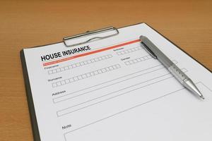 House Insurance application form photo