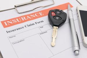 Car insurance form photo