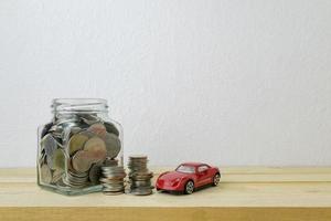 Savings plans for car ,financial concept photo