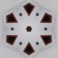 Wooden rooftop abstract background. Kaleidoscope pattern. Free photo
