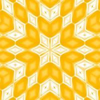 Yellow and white abstract square background. Kaleidoscope pattern. Free background. photo