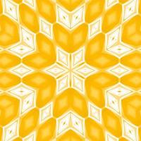 Yellow and white abstract square background. Kaleidoscope pattern. Free background. photo