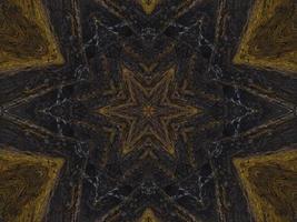 Black and navy green abstract floral background. Kaleidoscope pattern. Free Photo