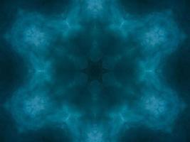 Turqoise and black kaleidoscope pattern. Abstract background. Free photo. photo