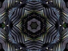 patrón de caleidoscopio en blanco y negro. fondo abstracto. foto gratis.