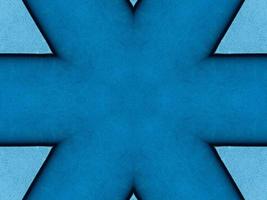 Plain blue kaleidoscope pattern. Abstract background. Free photo. photo