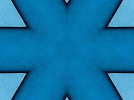 Plain blue kaleidoscope pattern. Abstract background. Free photo. photo