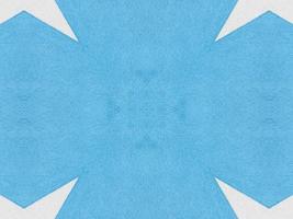 Plain blue kaleidoscope pattern. Abstract background. Free photo. photo