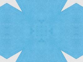 Plain blue kaleidoscope pattern. Abstract background. Free photo. photo