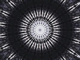 Gothic vibes abstract background in dark blue and black color. Kaleidoscope pattern. Free photo. photo
