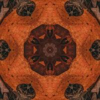 Brown abstract background. Wooden kaleidoscope pattern. Free photo. photo