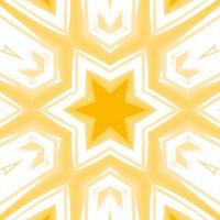 Yellow and white abstract square background. Kaleidoscope pattern. Free background. photo