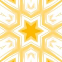 Yellow and white abstract square background. Kaleidoscope pattern. Free background. photo
