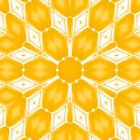 Yellow and white abstract square background. Kaleidoscope pattern. Free background. photo
