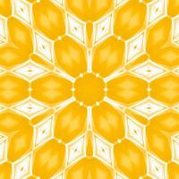 Yellow and white abstract square background. Kaleidoscope pattern. Free background. photo