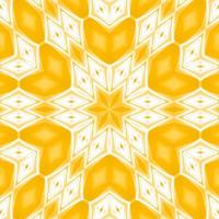 Yellow and white abstract square background. Kaleidoscope pattern. Free background. photo