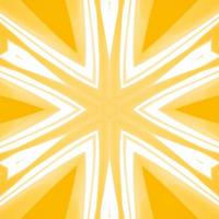 Yellow and white abstract square background. Kaleidoscope pattern. Free background. photo