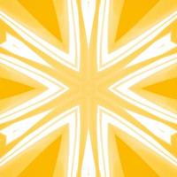 Yellow and white abstract square background. Kaleidoscope pattern. Free background. photo