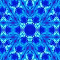Dark blue abstract square background. Watercolor kaleidoscope pattern. Free background. photo