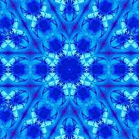 Dark blue abstract square background. Watercolor kaleidoscope pattern. Free background. photo