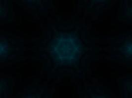 patrón de caleidoscopio turquesa y negro. fondo abstracto. foto gratis.