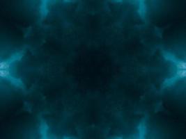 Turqoise and black kaleidoscope pattern. Abstract background. Free photo. photo