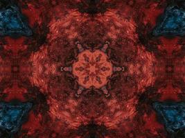 Colorful floral reflection kaleidoscope pattern. Abstract background. Free photo. photo