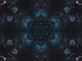 Frozen dark blue sea kaleidoscope pattern. Abstract background. Free photo. photo