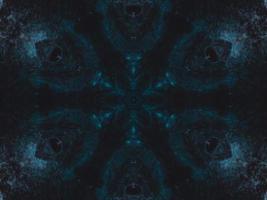 Frozen dark blue sea kaleidoscope pattern. Abstract background. Free photo. photo