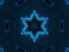 Frozen dark blue sea kaleidoscope pattern. Abstract background. Free photo. photo