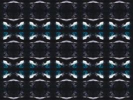 Gothic vibes abstract background in dark blue and black color. Kaleidoscope pattern. Free photo. photo