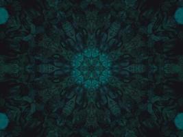 Dark green abstract background. Kaleidoscope pattern. Free photo