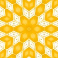 Yellow and white abstract square background. Kaleidoscope pattern. Free background. photo