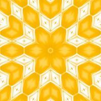 Yellow and white abstract square background. Kaleidoscope pattern. Free background. photo