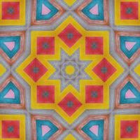 Colorful abstract square background. Kaleidoscope pattern of colorful wooden floor. Free background. photo